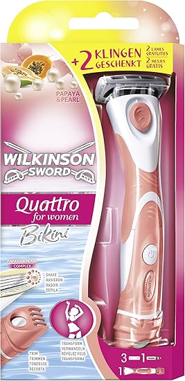 Wilkinson Sword Quattro for Women Bikini - Maquinilla de afeitar + ...