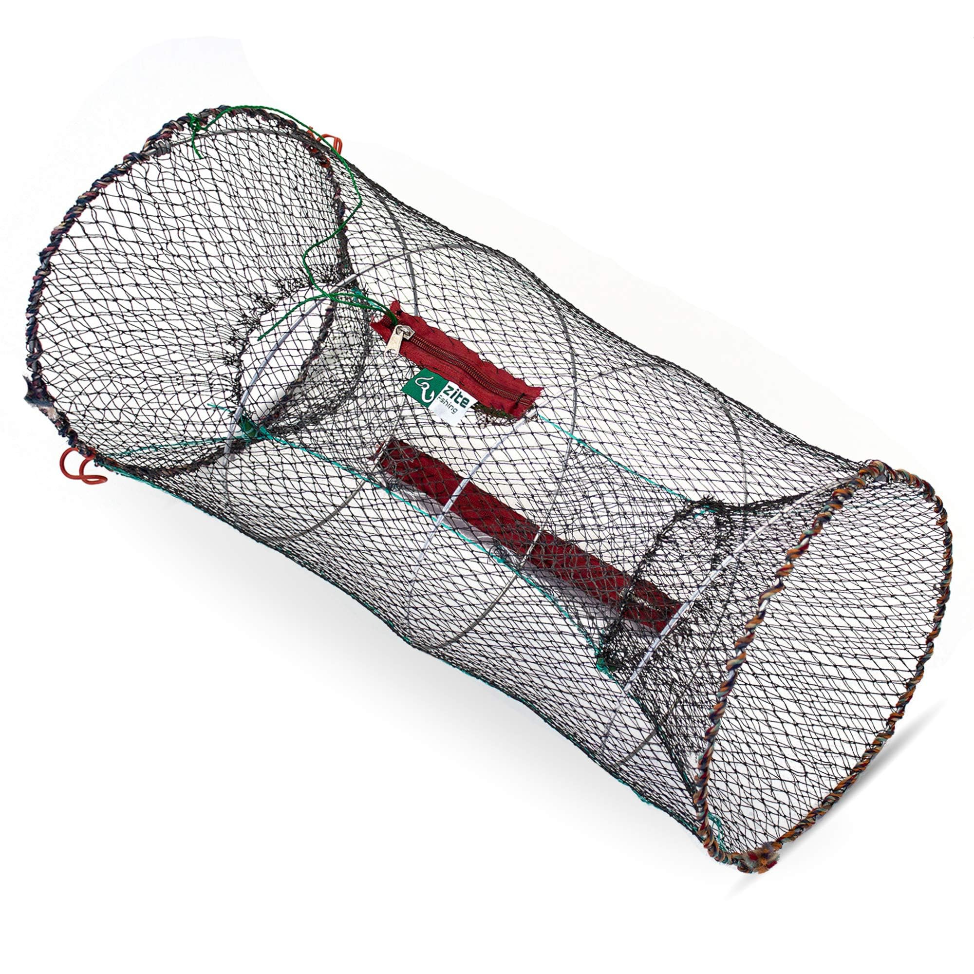 Zite Fishing Baitfish Fish Crab Lobster Trap - Feeding Bag Zippered 30x60cm Round