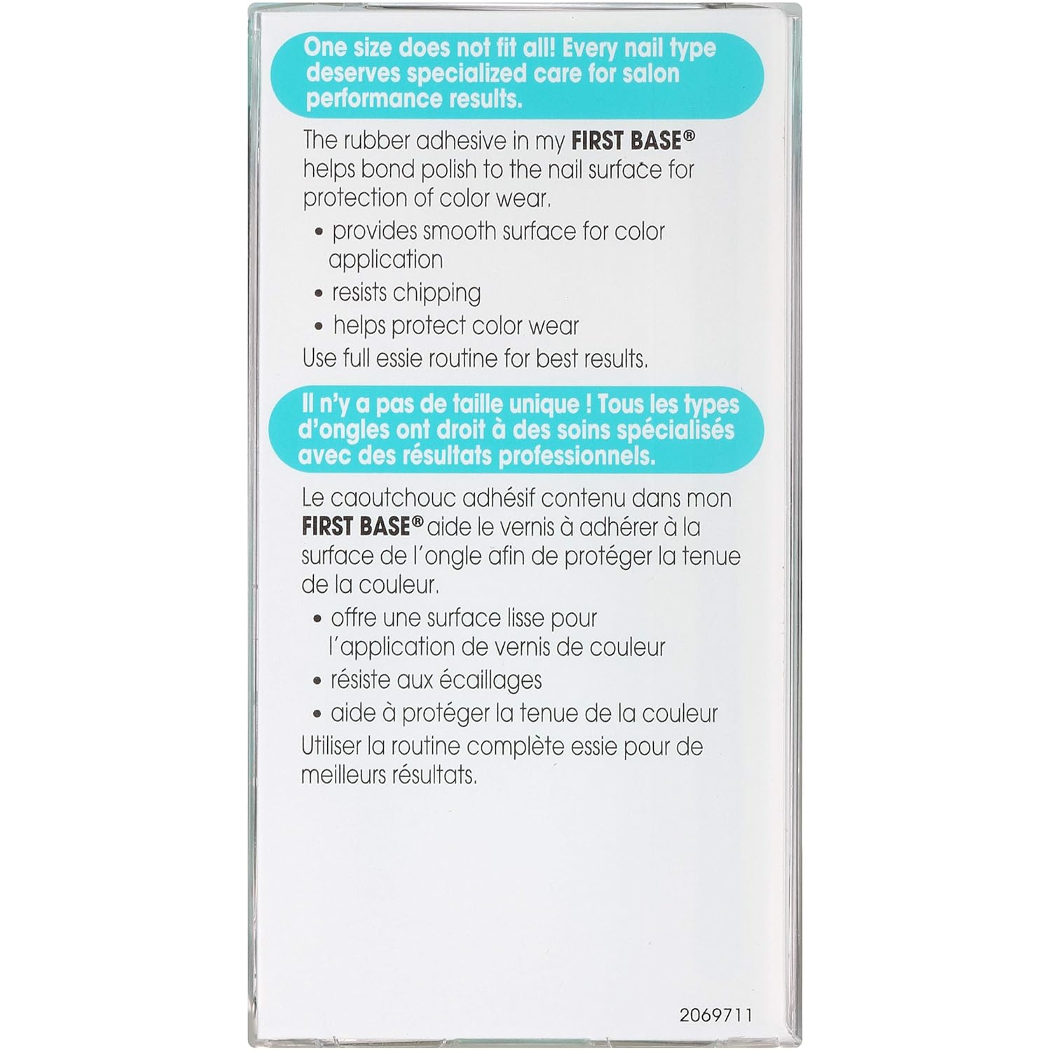 essie First Base Adhesion + Protection Base Coat for Nail Polish, 0.46 Ounces (Packaging May Vary): Beauty