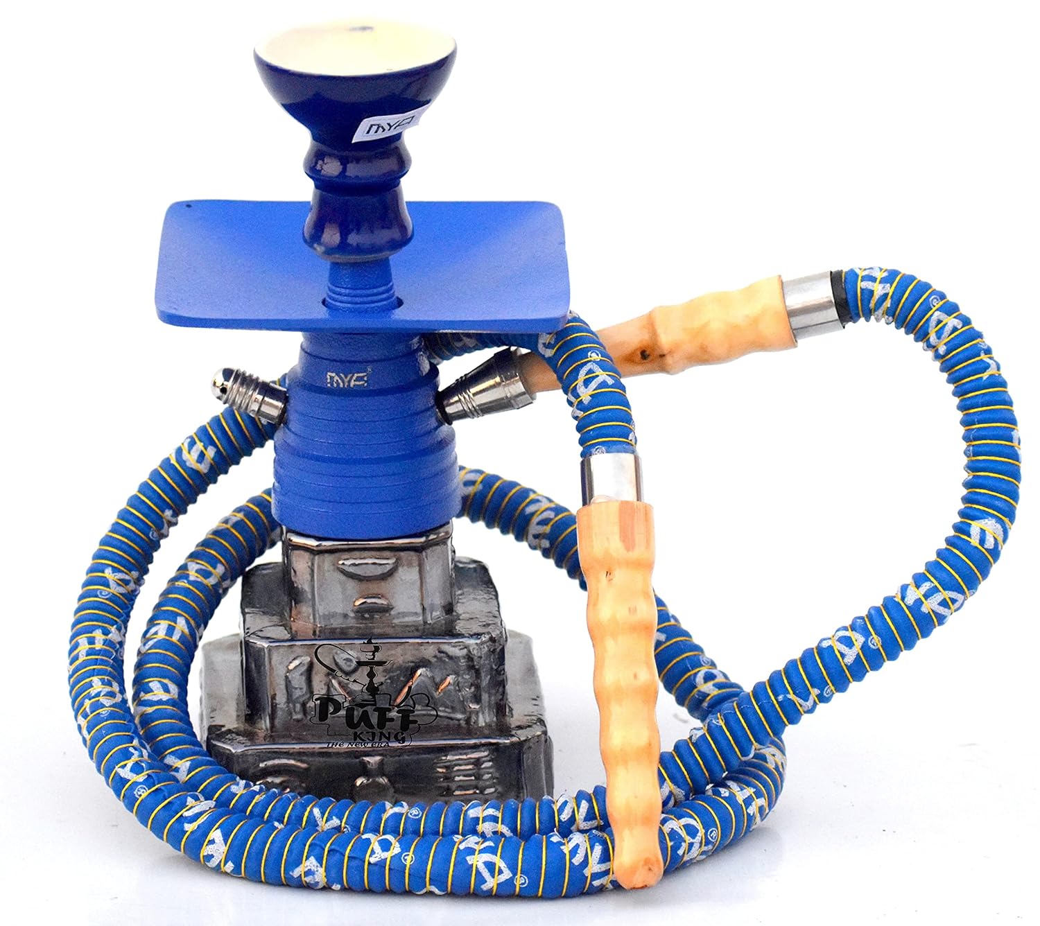 Buy Puff King MYA TUT Hookah Pot Set for Flavour Hukka (Blue 10 Inches