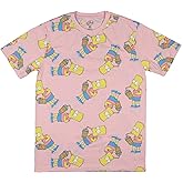 The Simpsons Men's Bart Simpson Squishee Graphic Print AOP Adult T-Shirt