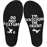 Udobuy Personalised cotton Cricket socks, novelty gift idea,Father's Day,Birthday, gift for him, stocking filler