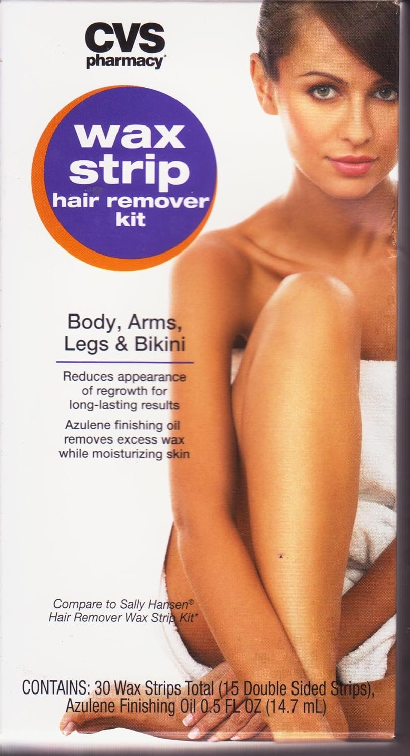 Amazon Com Cvs 30 Wax Strip Hair Remover Kit By Cvs Beauty
