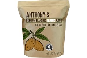 Anthony's Blanched Extra-Fine Almond Flour, Batch Tested Gluten Free, Non-GMO, 907 g (Pack of 1)