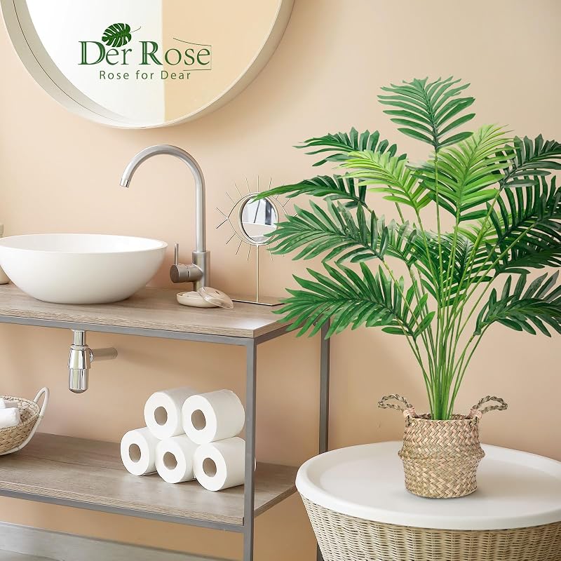 Plantes Artificielles Interieur Palmier en Pot,71cm Fausse Plante Idéal pour la Décoration de Salon, Chambre, Bureau et Jardin（1 Pot） — photo 7 sur 8