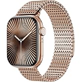 WINGLE Magnetic Mesh Loop for Apple Watch Band Ultra 3/2/1 Band 49mm 46mm 45mm 44mm 42mm 40mm 41mm 38mm Men Women, Stainless Steel Adjustable Metal Strap for iWatch Series 11 10 9 8 7 6 5 4 3 2 1 SE