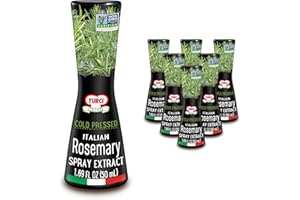 Turci Italian Rosemary Spray, 1.69 fl.oz. (6 Pack) - A Flavor-Packed Finishing Touch on Hot/Cold Dishes, Natural Extract, No Artificial Color/Flavor, Non-GMO, Preservative Free - Perfect for Adding