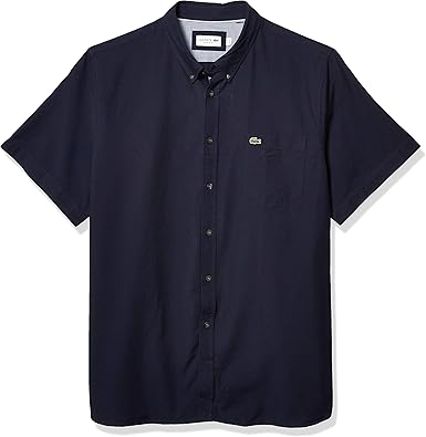 lacoste short sleeve oxford shirt