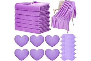 Fanfanwin 18 Pcs Kids Sleepover Party Supplies Set for Girls Fleece Soft Blankets Fluffy Heart Throw Pillow Plush Sleep Eye M