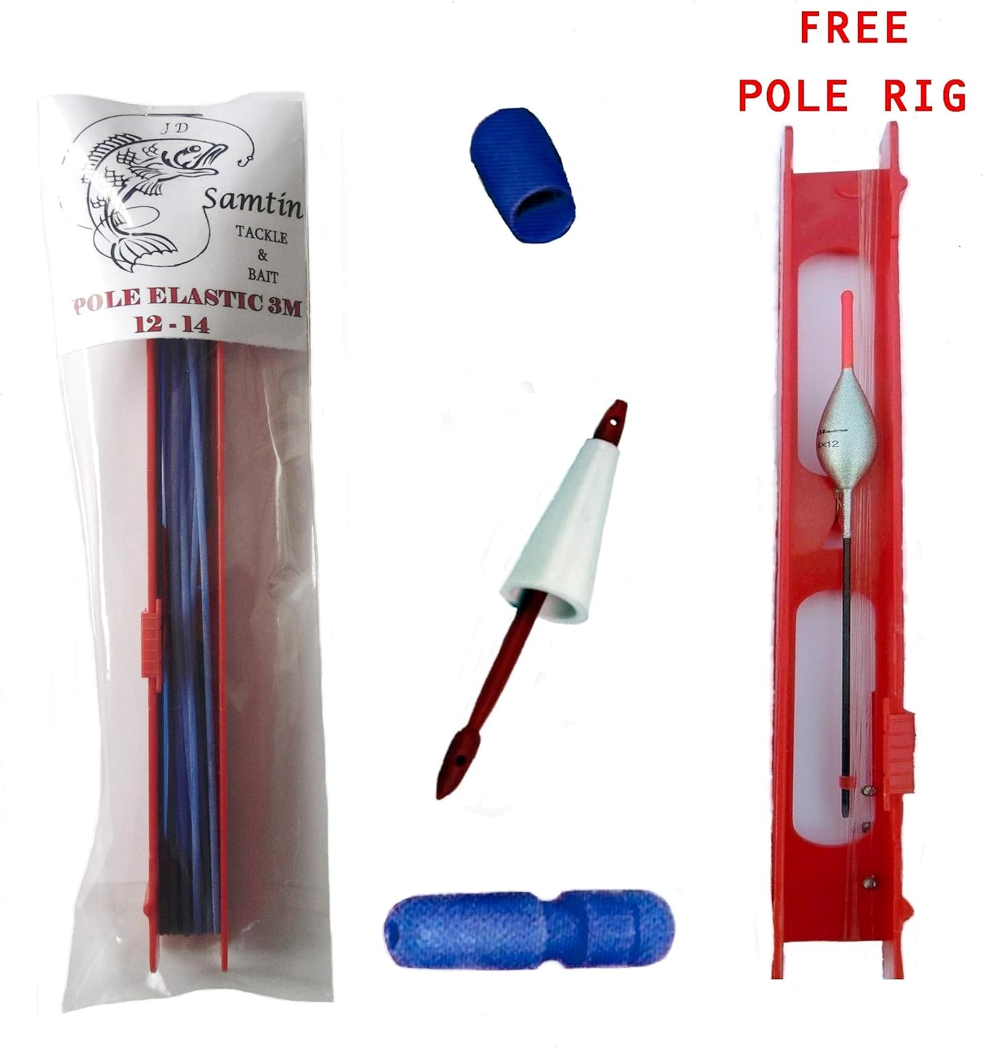 JD SAMTIN POLE ELASTIC KIT WITH 5mm BUSH PLUS *FREE* POLE RIG Amazon