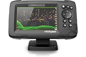 Lowrance Hook Reveal 5 Fish Finder - 5 Inch Screen with Transducer and C-MAP Preloaded Map Options (Renewed)
