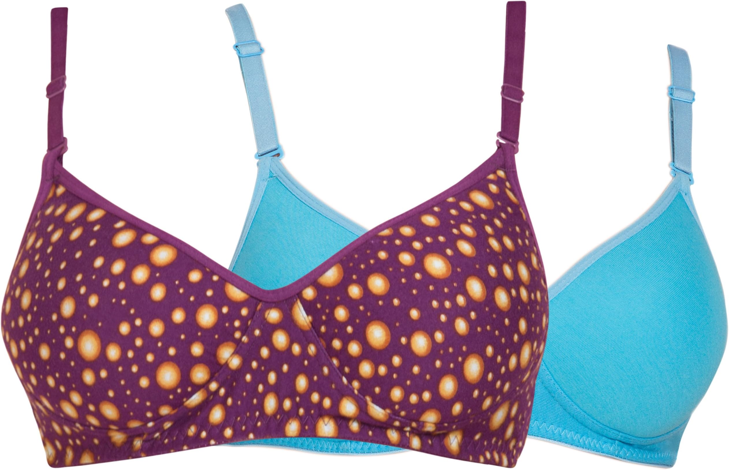 Tweens Printed Full Coverage Padded T-Shirt Bra Pack of 2