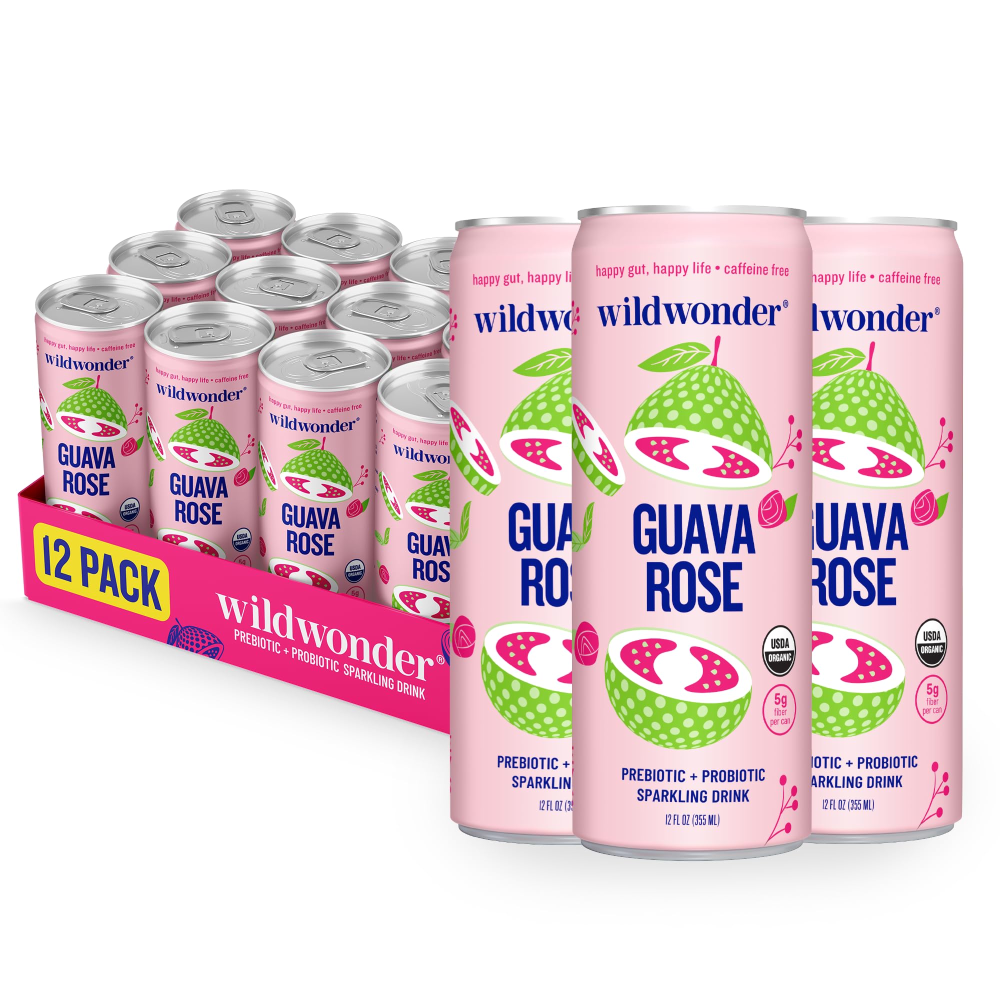 wildwonder Sparkling Probiotic Drink 12pk, For Gut