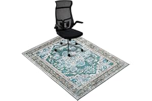 PHONTAIK Office Chair Mat, Non-Slip Backing Desk Floor Mat, Easy-to-Clean 48x60 Floor Protectors for Chairs, Noise-Reduced Desk Mat for Chair,Retro Designed Office Rug, Widely Used Desk Chair Mat for Hardwood