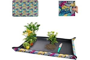 Onlysuki Extra Large Repotting Mat for Indoor Plants Transplanting and Dirt Control, Foldable Waterproof Succulent Potting Mat, Gardening Gifts for Plant Lovers (43.5"x29.5")