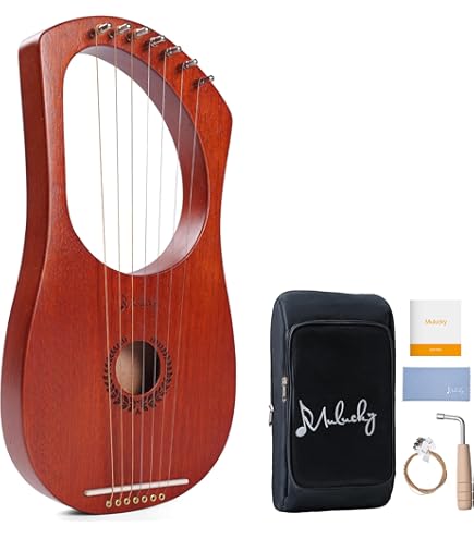 Amazon.com: Lyre Harp VANPHY Lyre Harp 7 Strings Mahogany Body