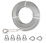 3/8" Stainless Steel Cable, 125FT Wire Rope, 7X 19