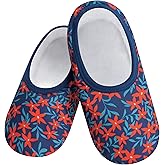 Snoozies Skinnies Butterflies Bees slipper socks for Women Sherpa Lining Soft Non Slip and Foldable