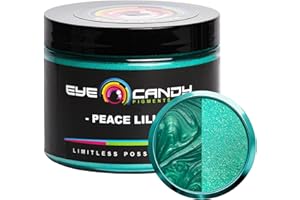 Eye Candy Premium Green Mica Powder Pigments | Multipurpose DIY Arts and Crafts Additive | Acrylic, Woodworking, Bath Bombs, Resin, Epoxy, Soap, Fishing Lures (Peace Lilly)