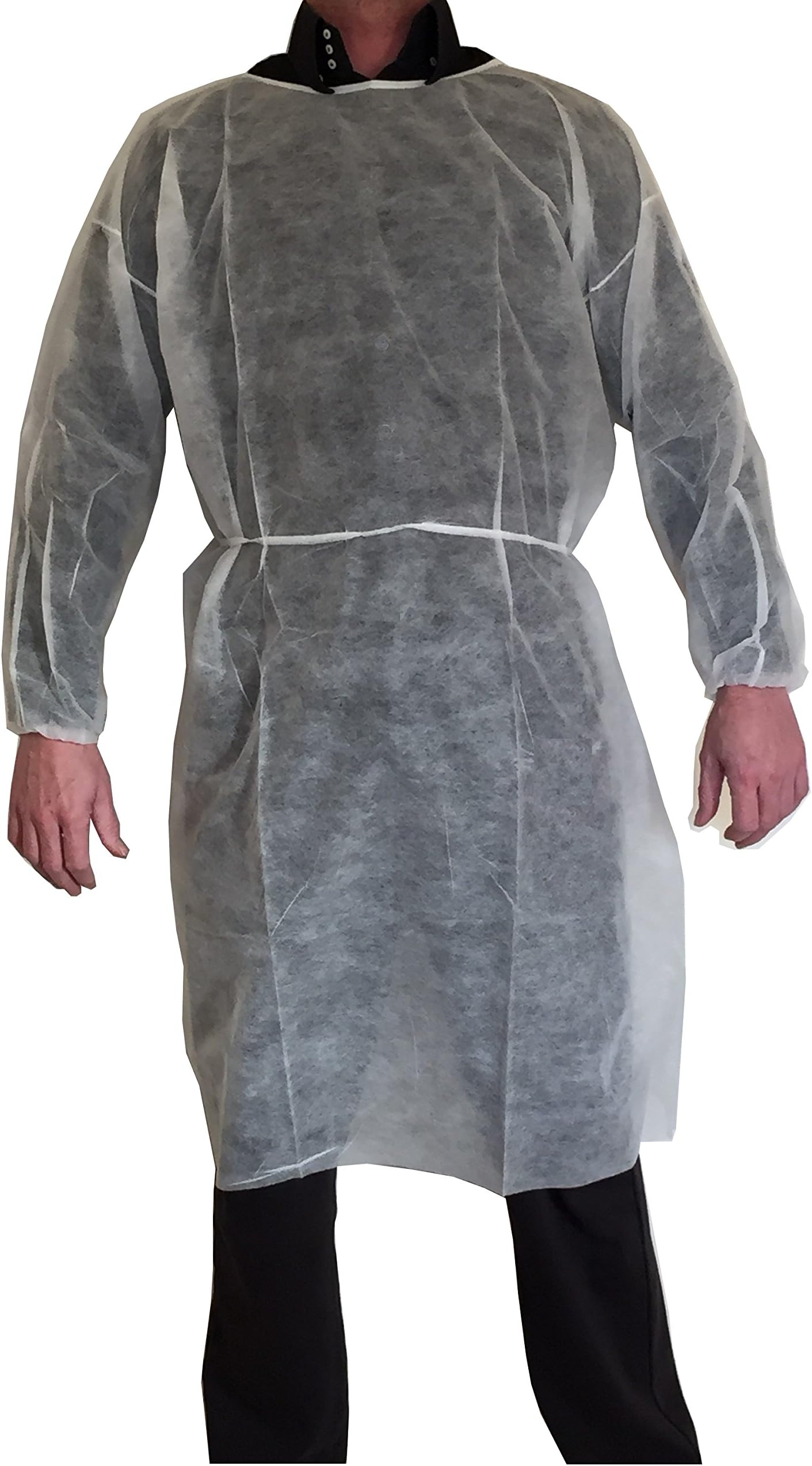 10 x White Disposable Visitor Lab Decorating Over Coat Quality Coverall S M L