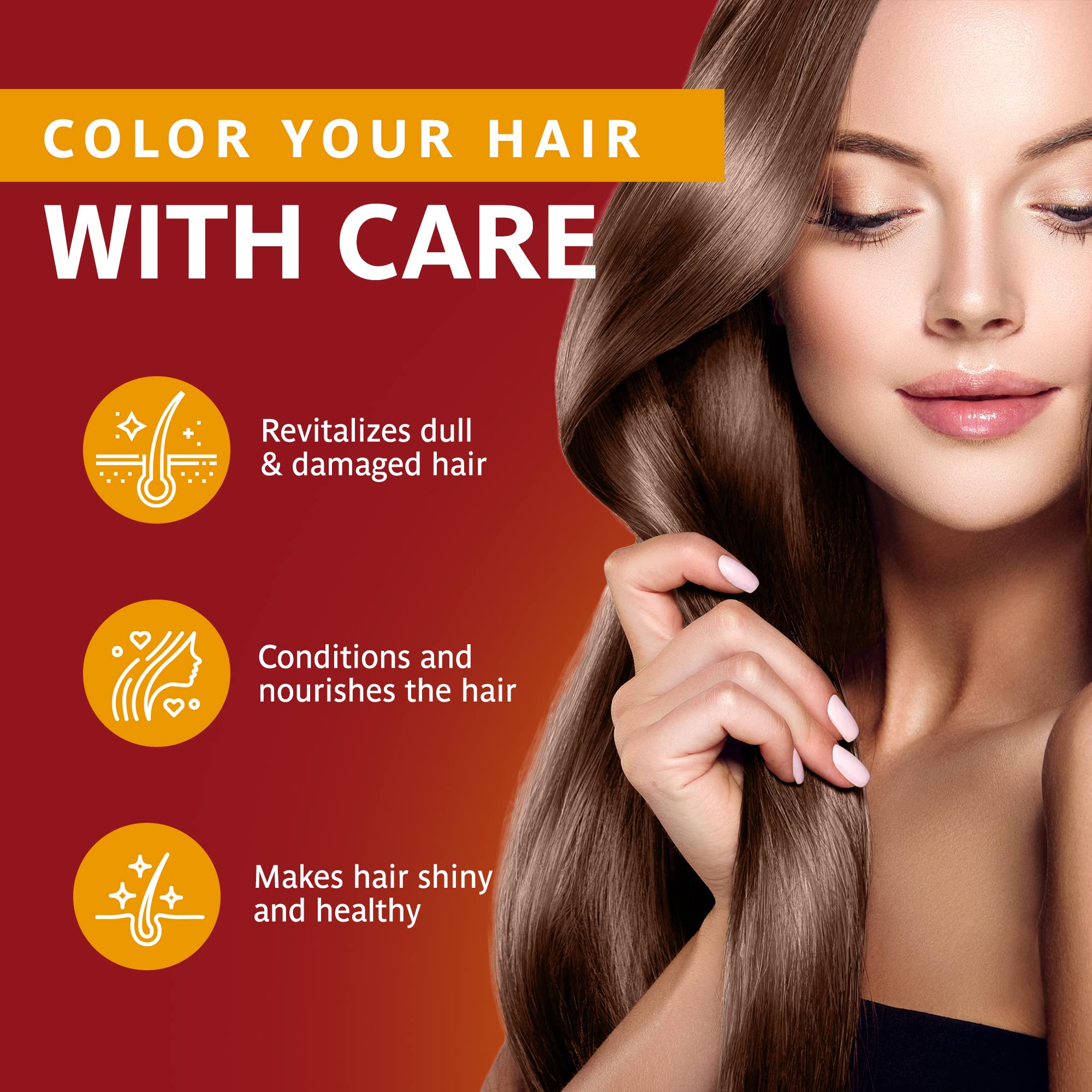 Surya Brasil Light Brown Natural Henna Cream Hair Color Treatment for Gray Hair Coverage, Deep Conditioning Semi Permanent Hair Dye, 2.37 oz / 70 ml