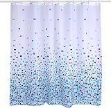 VIROSA Mosaic Blue Shower Curtain 180x180 cm Water Repellent Polyester view 2
