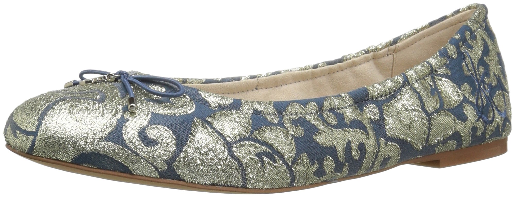 Sam Edelman Women's Felicia Ballet Flat, 8.5 Medium US, Blue/Multi/Metallic Jacquard - Image 5