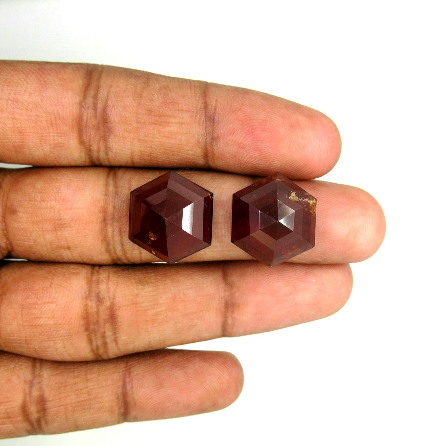 Mineral Gemstone Hexagon Shape Gemstone Faceted Rose