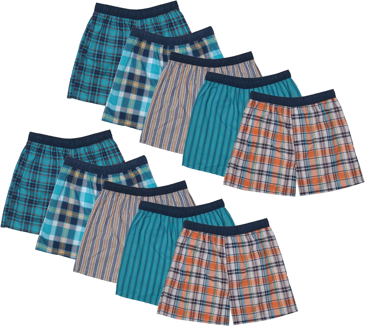 Fruit of the Loom Boys' Woven Boxer 10-Pack: Clothing