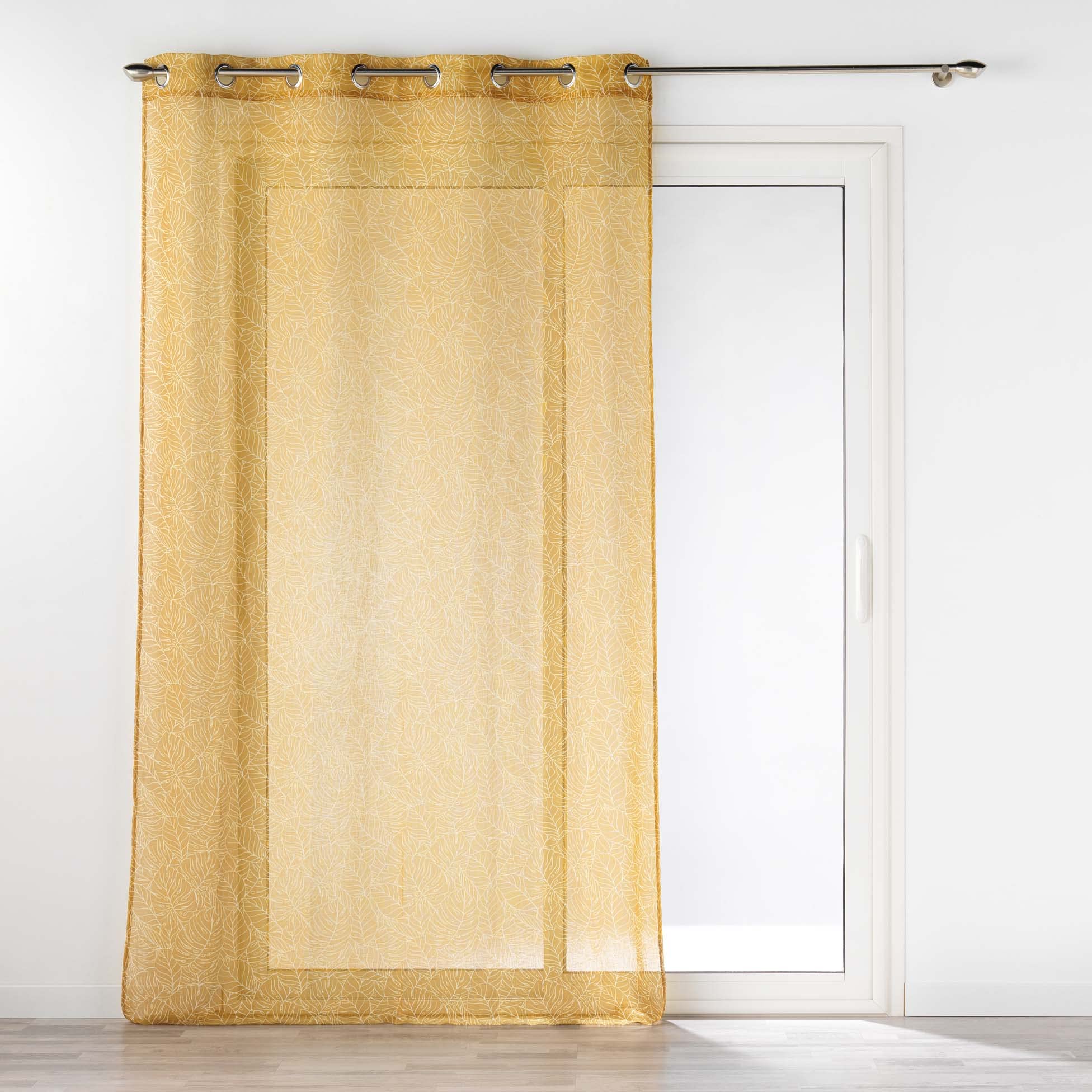 Douceur d'Intérieur Solea Honey Eyelet Curtain 140 x 240 cm