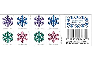 USPS Geometric Snowflakes Book of 20 Forever Stamps Scott 5034c