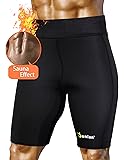 Junlan Men's Weight Loss Sauna Hot Sweat Thermo Shorts Body Shaper Neoprene Athletic Yoga Pants Gym Tummy Fat Burner Slimming