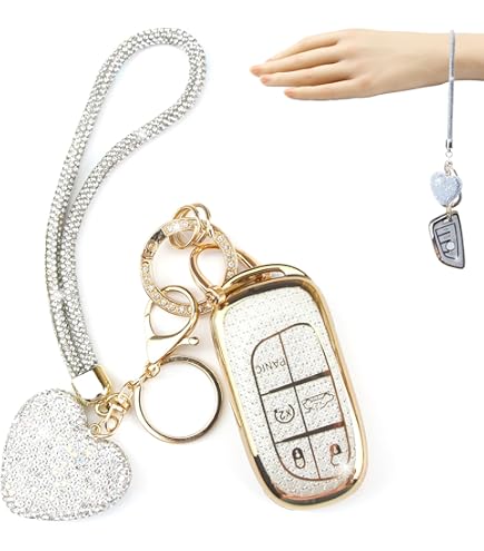 Meruns - Funda Para Llavero Jeep Con Llavero De Diamante, Accesorios De