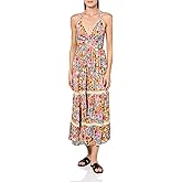Angie Womens Angie Women's Spaghetti Strap V-Neck Maxi Dress with Center Cutout