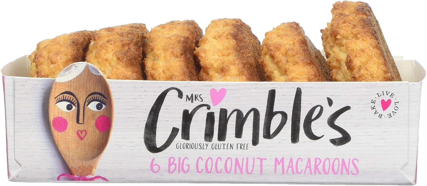 Mrs Crimbles 6 Large Coconut Macaroons (Pack of 6, Total 36 Slices) Amazon.co.uk Grocery