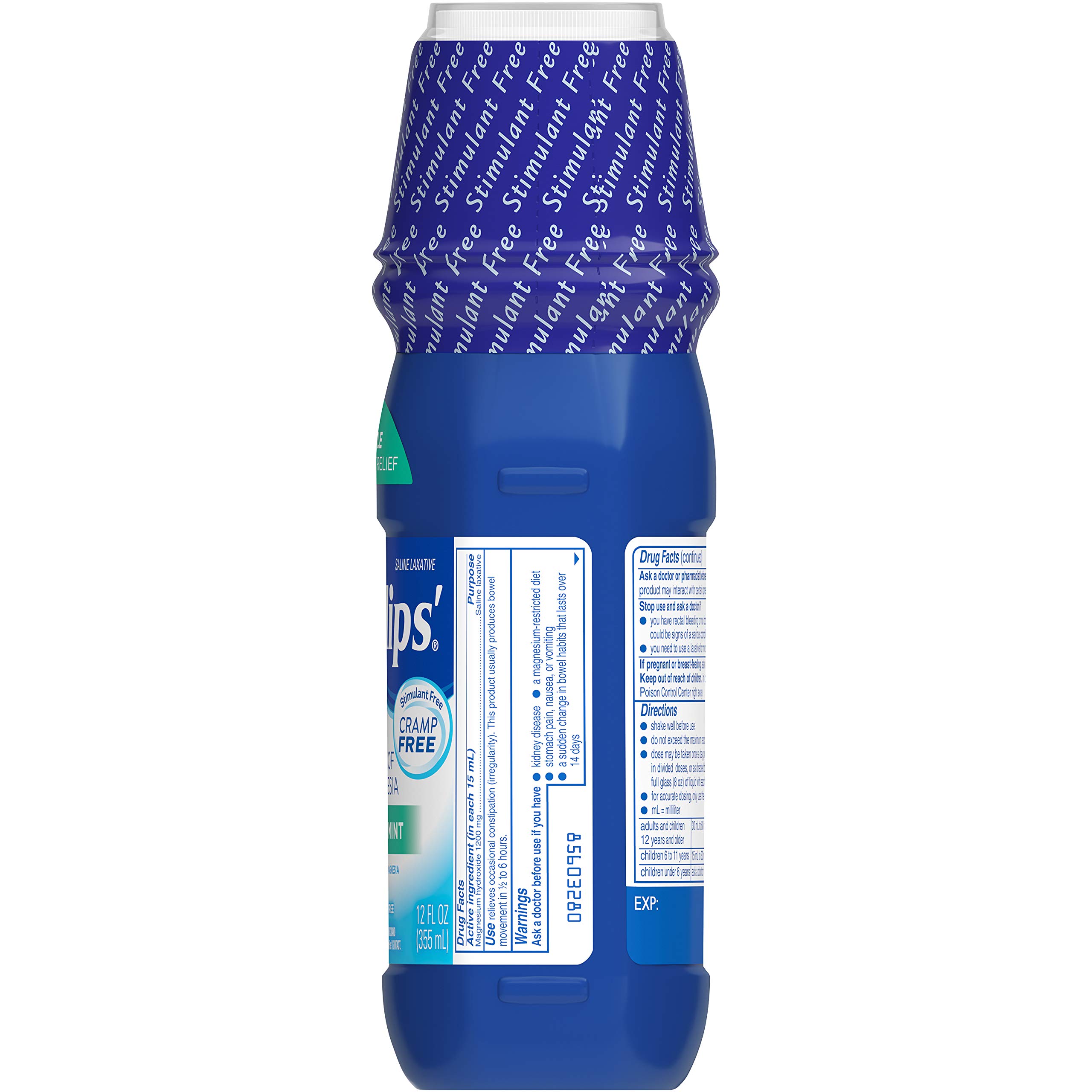 Phillips' Milk of Magnesia Laxative, Fresh Mint, 12 Fl Oz (Pack of 2)
