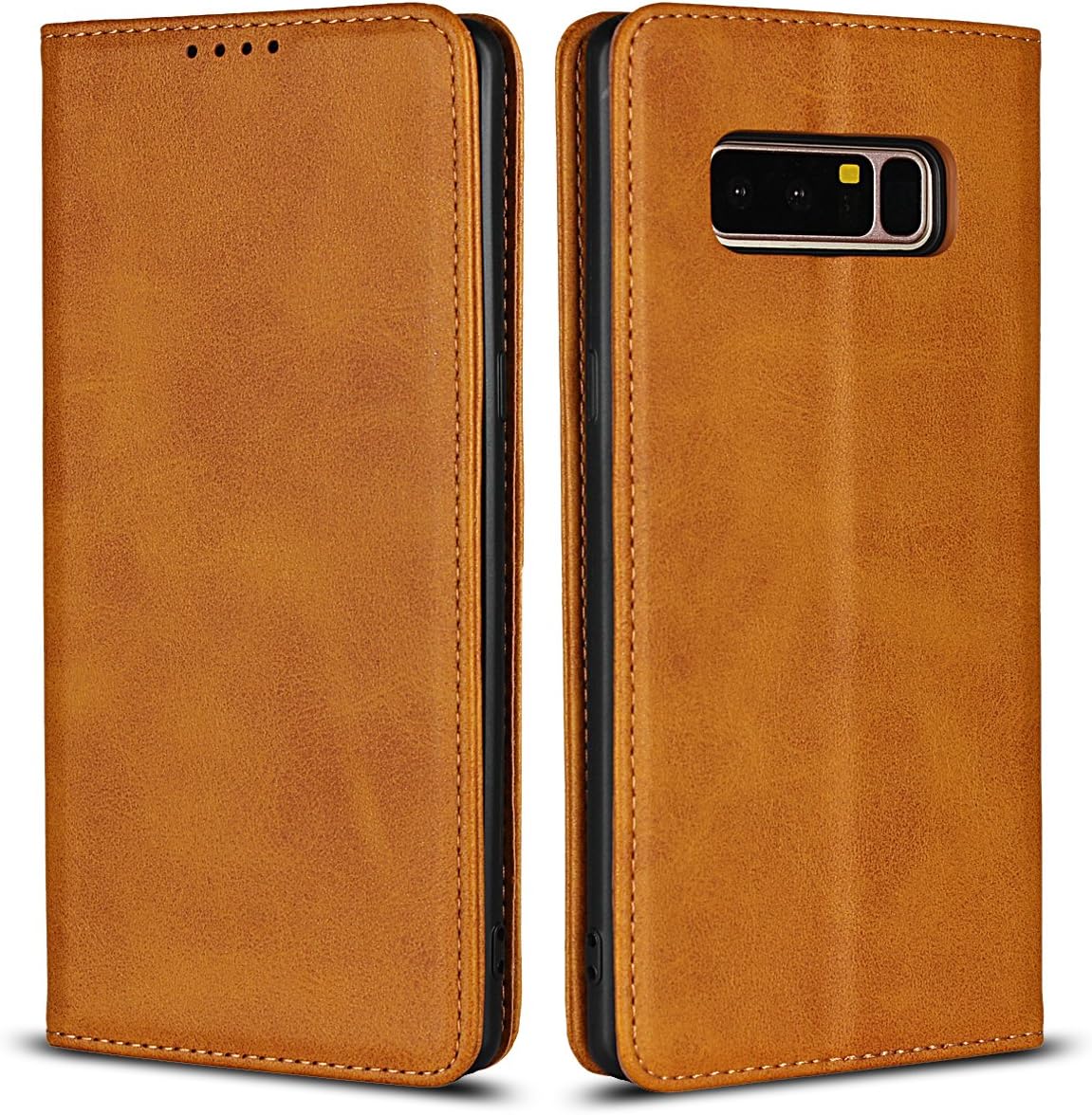 Note 8 Phone Case, Galaxy Note 8 Wallet Case, Magnetic Stand Premium Flip PU Leather Cover Compatible Samsung Galaxy Note 8, Khaki