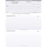 ABC Computer Voucher Checks Compatible w/QuickBooks Check on Top, Blue Linen (500 Sheets)