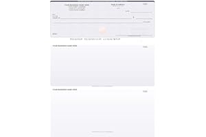 ABC CHECK PRINTING ABC Computer Checks Compatible w/QuickBooks, Checks on Top, Blue Linen (100 Sheets)