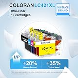 Coloran LC421XL Ink Cartridges Compatible with Brother LC 421XL 4-Pack view 4