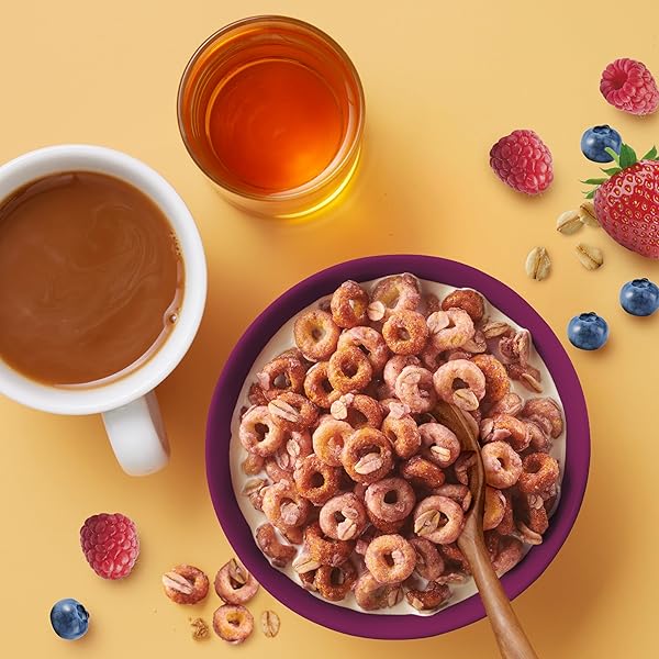CHEERIOS OAT CRUNCH BERRY OAT BREAKFAST CEREAL, FAMILY SIZE, 24 OZ