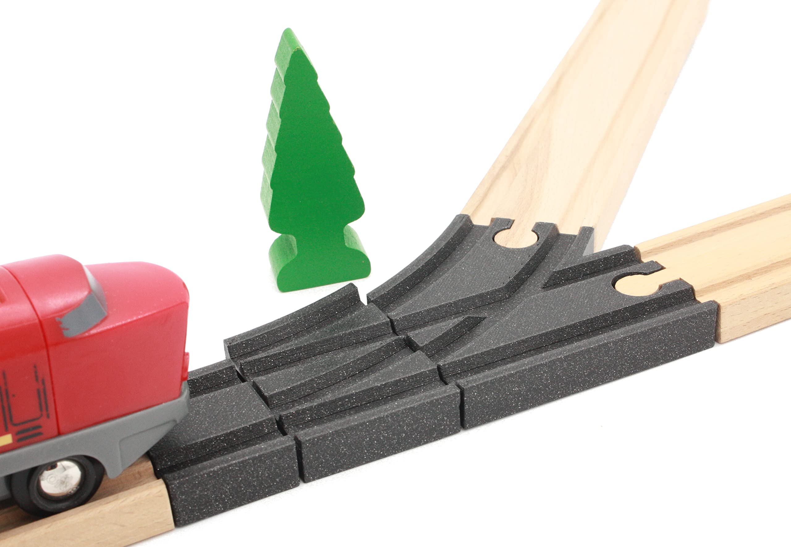 Locorico - Railway Switch for Wooden Train (Left Turn)