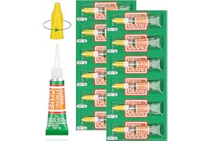 3g X 12 Pack Super Glue Strong Adhesive, Cyanoacrylate Adhesive Instant Drying Glue for Plastic, Wood, Metal, Crafts, Home Ki