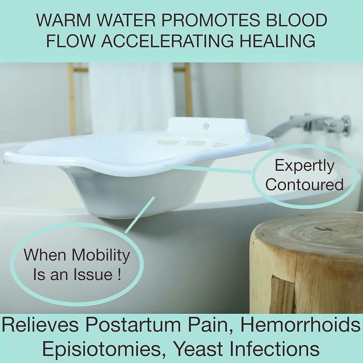 Soothic Sitz Bath for Toilet Seat - Postpartum Care, Hemorrhoid Treatment, or Yoni Steam - Soothe Your Lower Body Back Naturally: Health & Personal Care