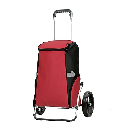 Sondermodell Andersen XXL Einkaufstrolley Royal & Einkaufstasche Rune rot mit Kühlfach | Einkaufswagen mit großen Rädern | Sh