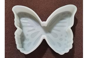 Fuehbur Large Butterfly Car Freshie Mold, Candle Making Mold, Epoxy Resin Mold, Soap Mold, Silicone Mold for Aroma Beads Mould-Oven Safe【Upgraded Soft & Thickened Material】- 6.3 Inches
