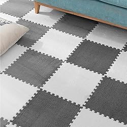 12 pcs Plush Puzzle Foam Floor Mat for Kids- Thick