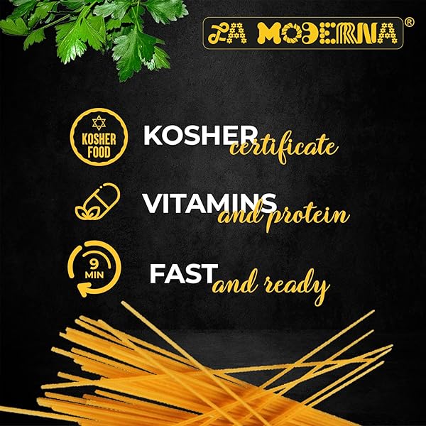 LA MODERNA, SPAGHETTI, PASTA, HECHA CON SÉMOLA DE TRIGO DURUM, ENRIQUECIDA CON VITAMINAS Y HIERRO, 7 OZ