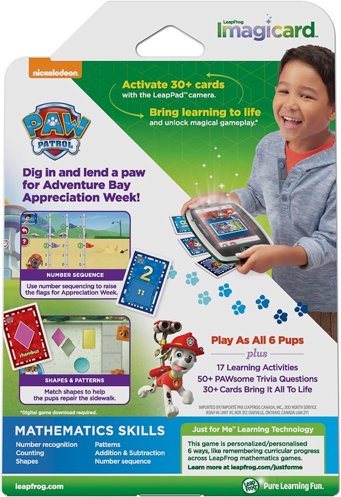 leapfrog leappad cartridge paw patrol