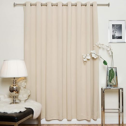 Amazon Com Blackout Curtain Beige Nickel Grommet Top Thermal